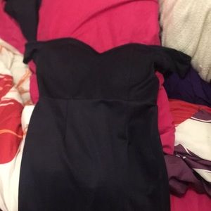 Dark purple long asymmetrical cut dress